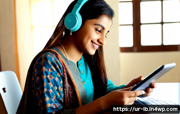 기술의 인간화와 자기 표현의 기회 - Photorealistic young Urdu-speaking Pakistani woman in modest colorful shalwar kameez and light dupat...